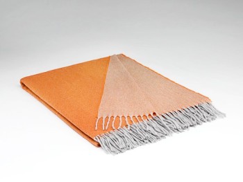 BLANKET 100% CASHMERE 200X 145 - SATSUMA AND DOVE REV