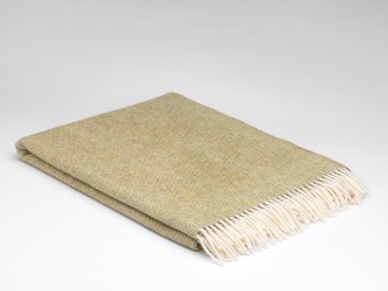 BLANKET SUPERSOFT LAMBSWOOL - SPOTTED GREEN