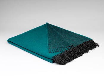 BLANKET SUPERSOFT LAMBSWOOL - TROPICAL GREEN REVERSIBLE