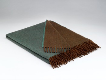 BLANKET SUPERSOFT LAMBSWOOL - DARK SAGE REVERSIBLE