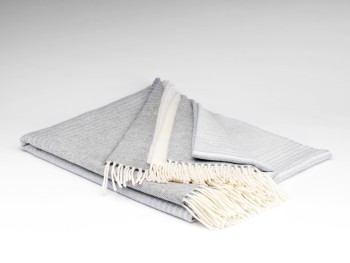 BLANKET SUPERSOFT LAMBSWOOL - MISTY GREY OMBRÉ