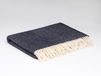 BLANKET KNEE RUG LAMBSWOOL 150 X 120 - L/WOOL NAVY HB