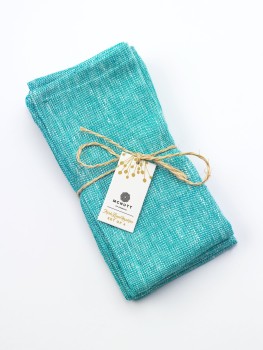 LINEN NAPKINS 45 X 45 set 4 - TURQUOISE