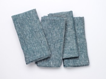 LINEN NAPKINS 45 X 45 set 4 - KINGFISHER
