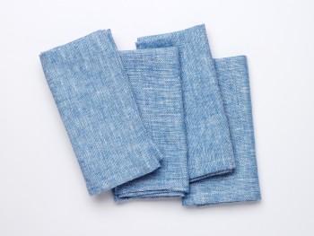 LINEN NAPKINS 45 X 45 set 4 - SUMMER BLUE