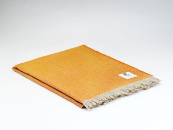 IRISH LINEN THROW - SAHARA ORANGE