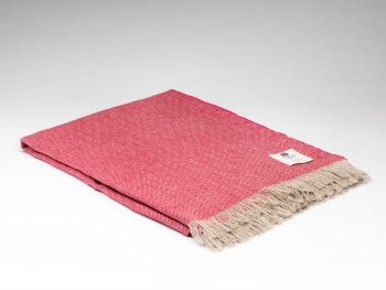 IRISH LINEN THROW - MAGENTA