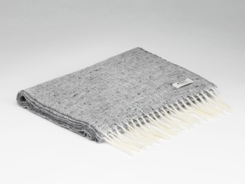 LAMBSWOOL TWEED SCARF - DONEGAL LIGHT GREY