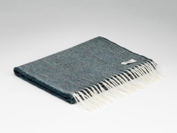 LAMBSWOOL TWEED SCARF - DONEGAL SEA GREEN
