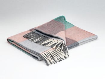 LAMBSWOOL PASHMINA 74 X 220 - SPEARMINT & SMOKE