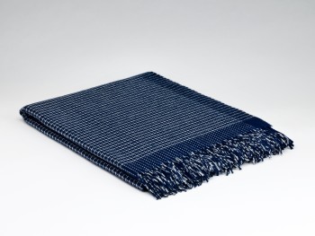BLANKET 10%CASHMERE 90%LAMBSWOOL - ALPINE NAVY