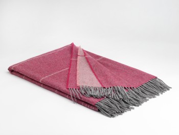 BLANKET 10%CASHMERE 90%LAMBSWOOL - NORTHERN LIGHTS FUCHSIA