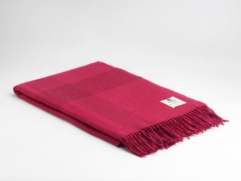 BLANKET 10%CASHMERE 90%LAMBSWOOL - ASPEN WILD ORCHID