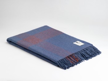 BLANKET 10%CASHMERE 90%LAMBSWOOL - ASPEN PROVINCILA BLUE