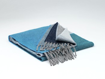 LAMBSWOOL SCARF - MARINE STRIPE