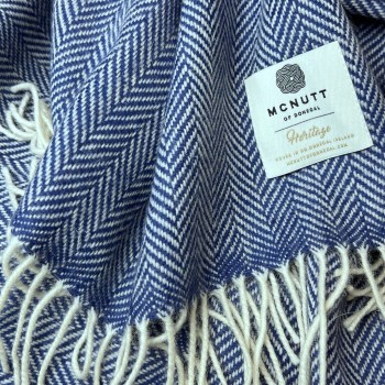 BLANKET HERITAGE COLLECTION - BLUEBELL HERRINGBONE